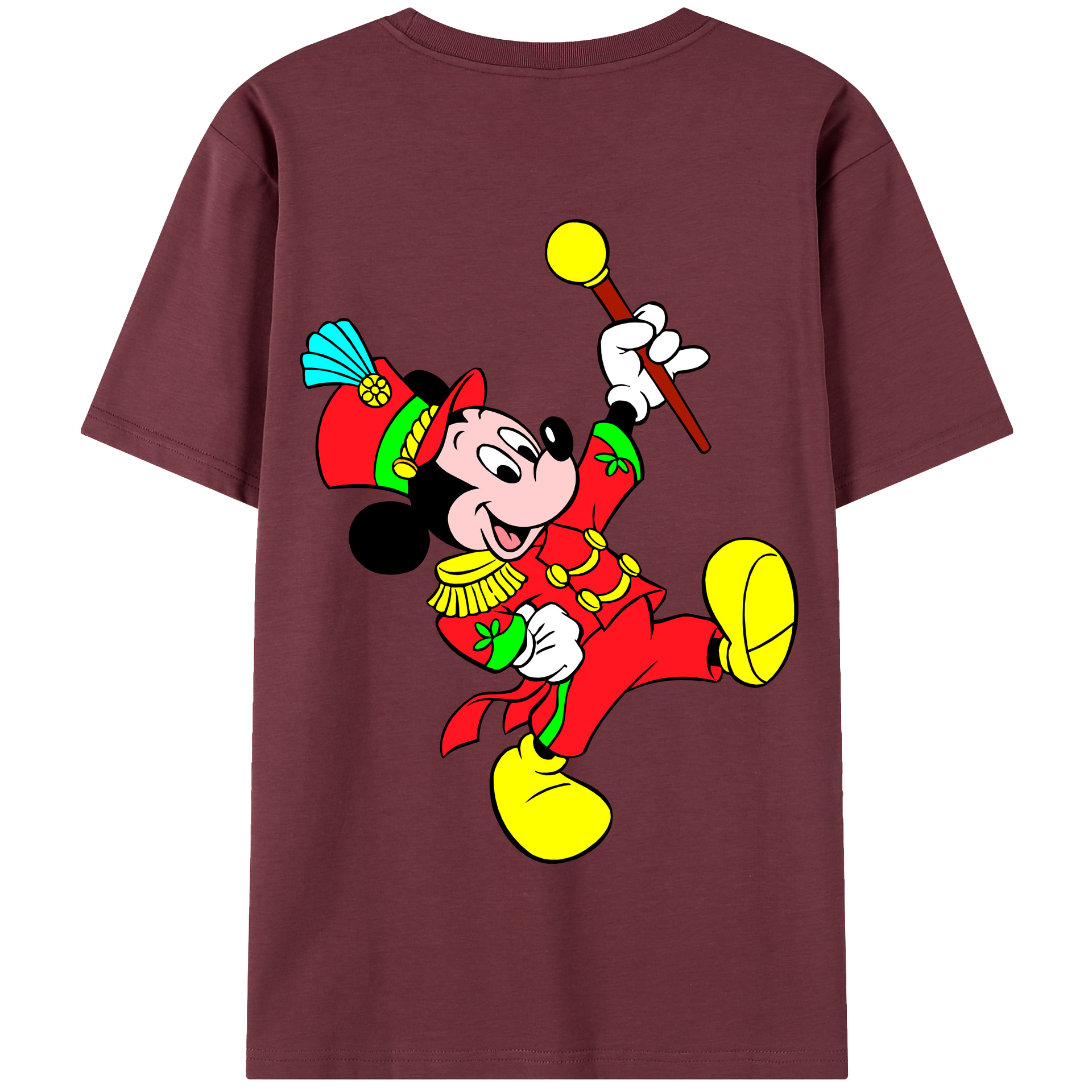 （画像用） ミッキーマウス Mickey Mouse 綿100％半袖Tシャツ（背面プリント）